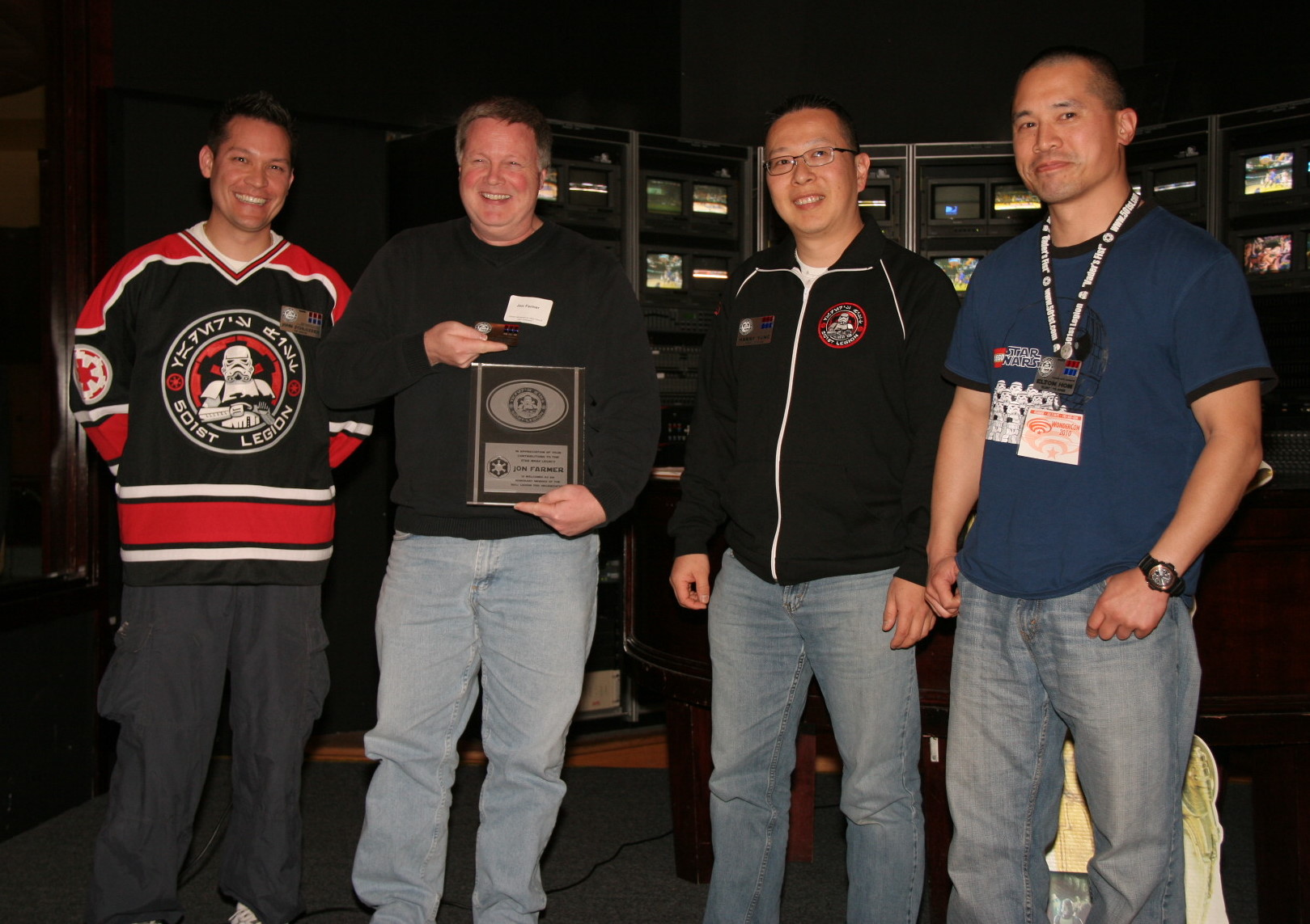 Jon Farmer being honored